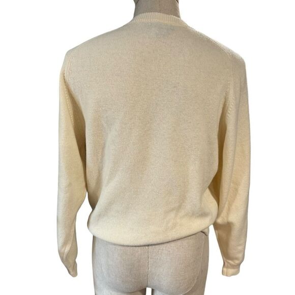 Club Room Vintage Light Yellow Pure Lambswool V-Neck Sweater - Picture 5 of 8